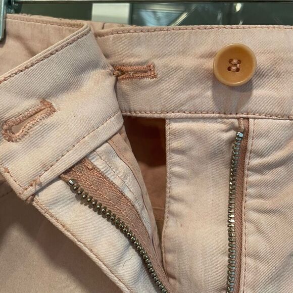 OSKA Womens Flat Front Pants Size 2 Pink Garment Dye Matte Finish Slow Fashion - Picture 8 of 10